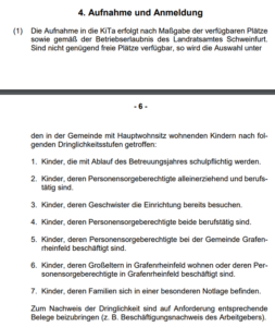 Aufnahme und Anmeldung